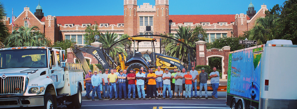 Utility team in front of FSU